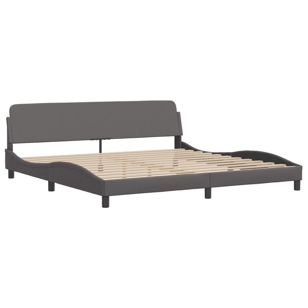 Bed met matras "Dover" kunstleer grijs 200x200 cm is nu te koop bij PeponiXL, paradijselijk wonen!