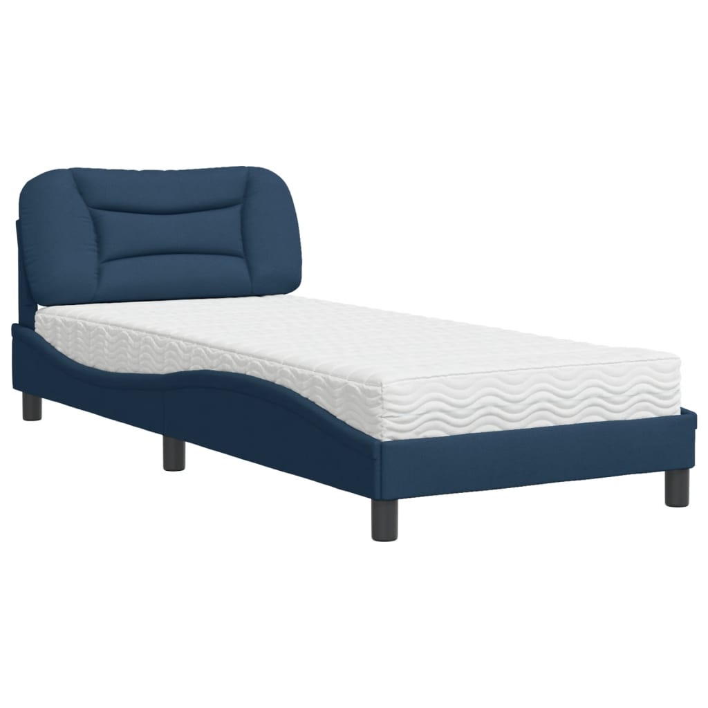 Bed met matras "Hvar" stof blauw 80x200 cm is nu te koop bij PeponiXL, paradijselijk wonen!