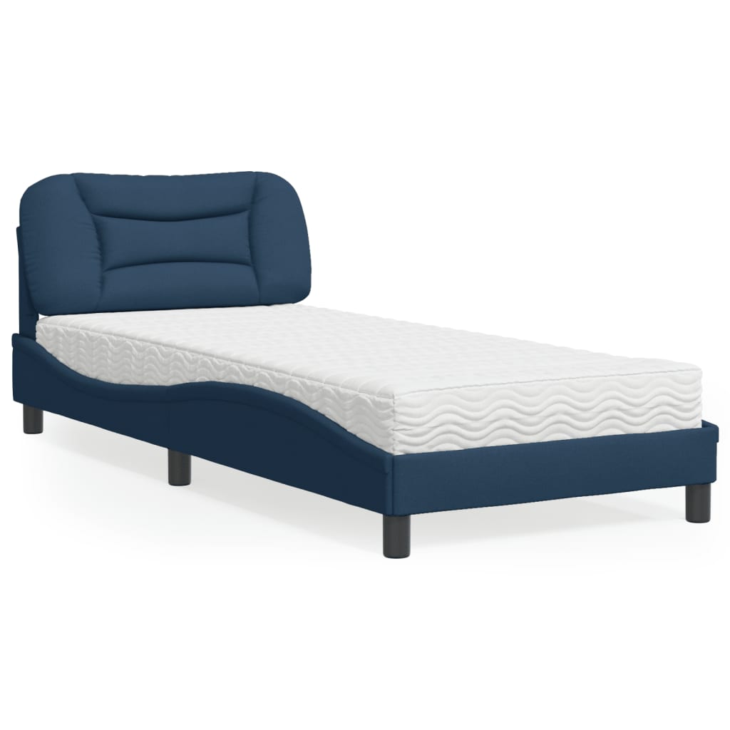 Bed met matras "Hvar" stof blauw 80x200 cm is nu te koop bij PeponiXL, paradijselijk wonen!