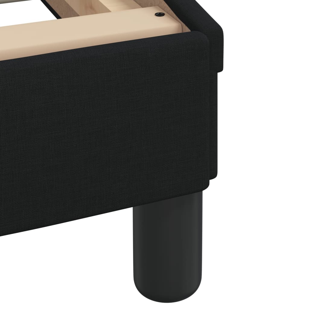 Bed met matras "Hvar" stof zwart 100x200 cm is nu te koop bij PeponiXL, paradijselijk wonen!