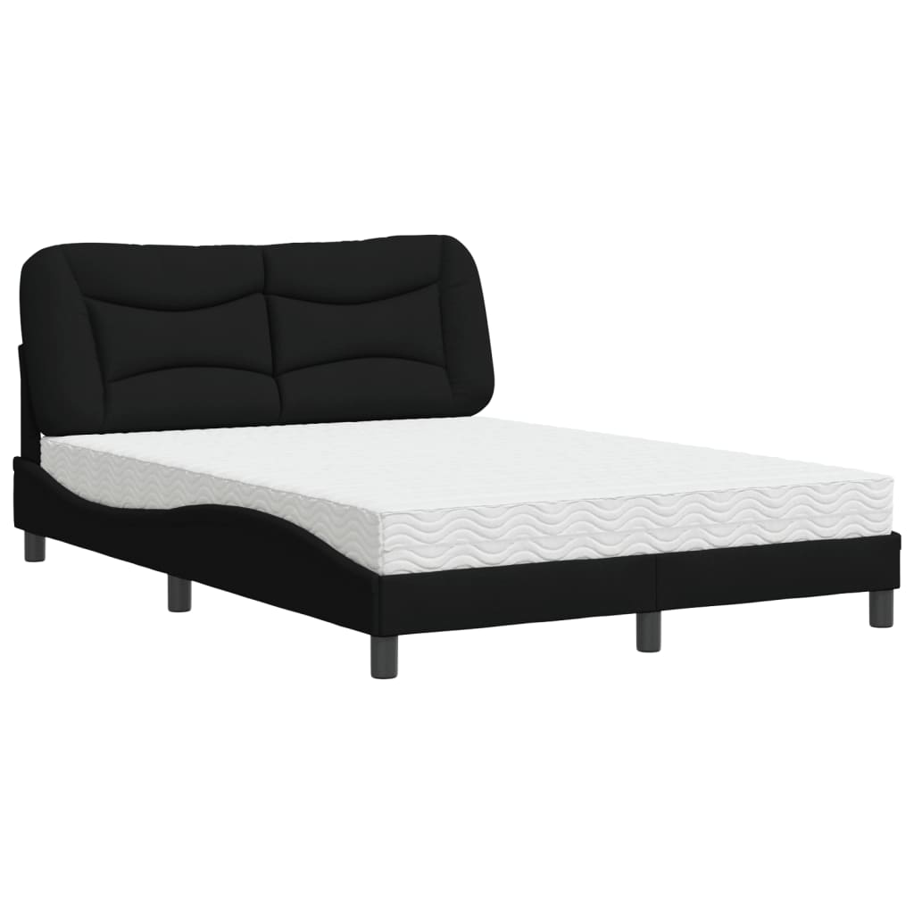 Bed met matras "Hvar" stof zwart 120x200 cm is nu te koop bij PeponiXL, paradijselijk wonen!