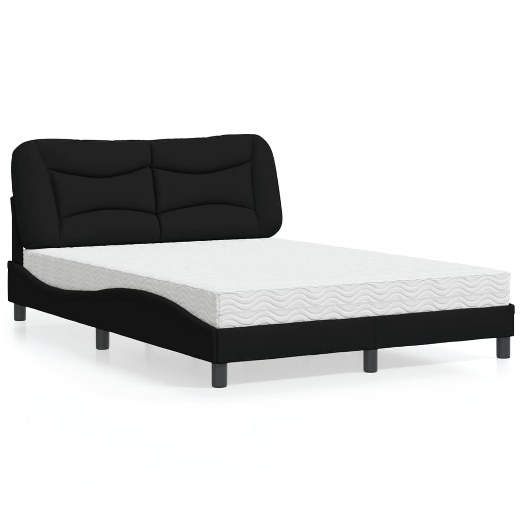 Bed met matras "Hvar" stof zwart 120x200 cm is nu te koop bij PeponiXL, paradijselijk wonen!