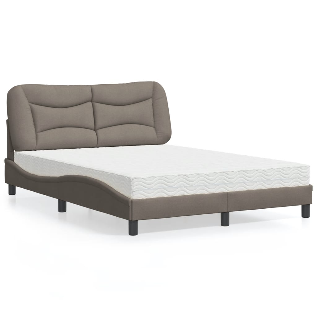 Bed met matras "Hvar" stof taupe 120x200 cm is nu te koop bij PeponiXL, paradijselijk wonen!