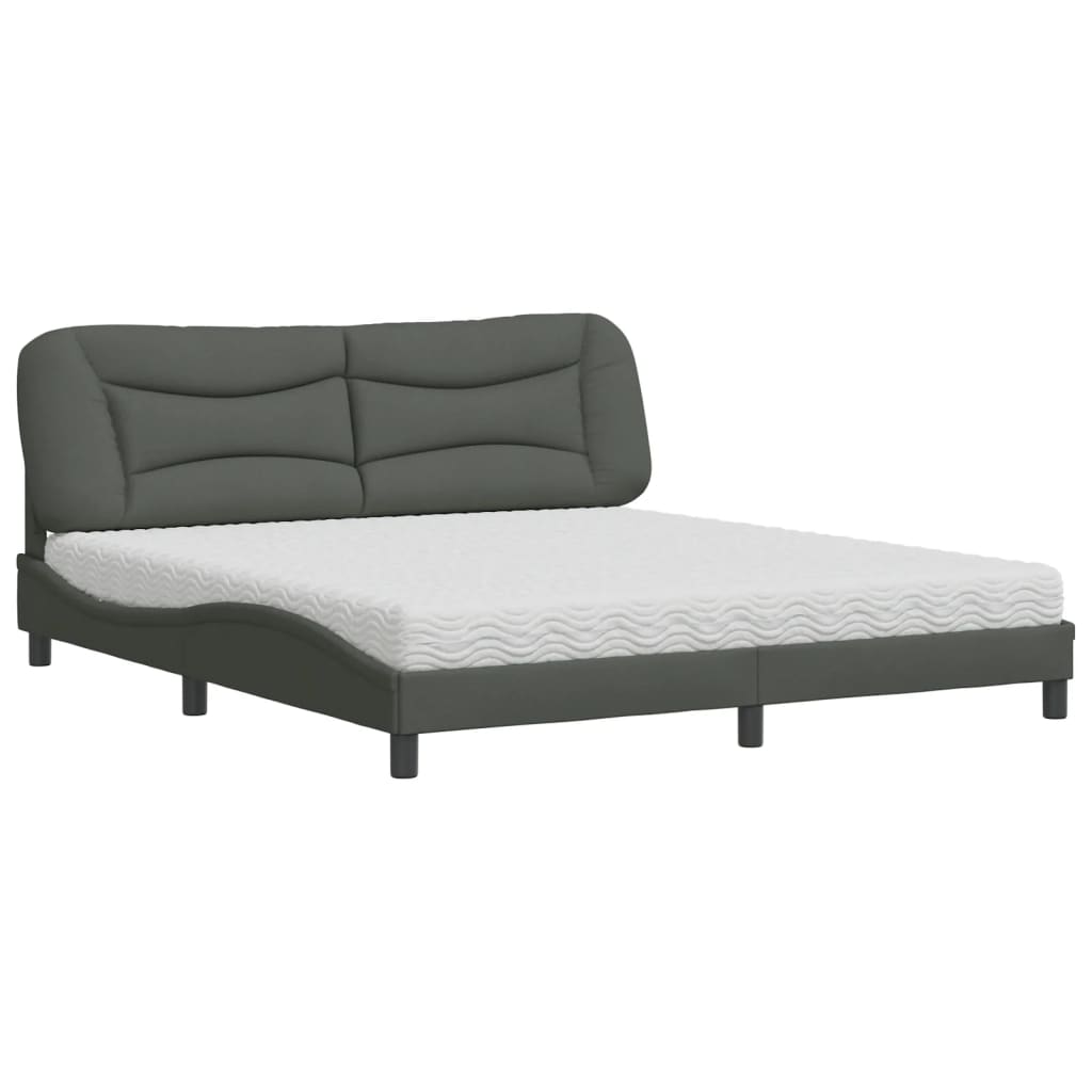 Bed met matras "Hvar" stof donkergrijs 180x200 cm is nu te koop bij PeponiXL, paradijselijk wonen!