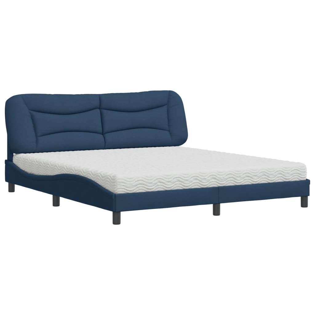 Bed met matras "Hvar" stof blauw 180x200 cm is nu te koop bij PeponiXL, paradijselijk wonen!