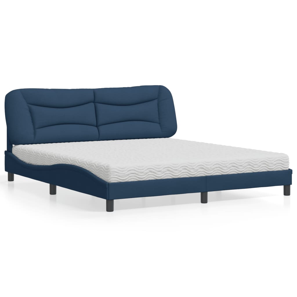 Bed met matras "Hvar" stof blauw 180x200 cm is nu te koop bij PeponiXL, paradijselijk wonen!