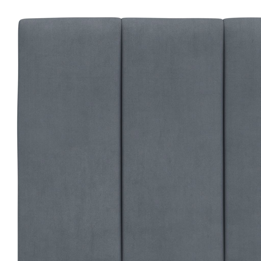 Bed met matras "Hanko" fluweel donkergrijs 90x200 cm is nu te koop bij PeponiXL, paradijselijk wonen!