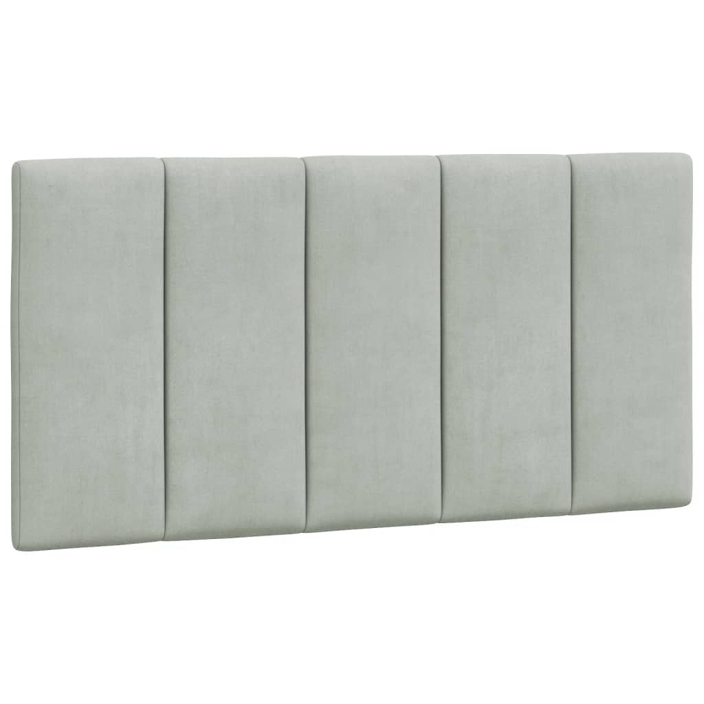 Bed met matras "Hanko" fluweel lichtgrijs 100x200 cm is nu te koop bij PeponiXL, paradijselijk wonen!