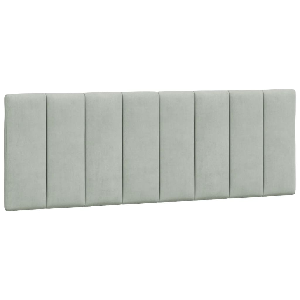 Bed met matras "Hanko" fluweel lichtgrijs 140x190 cm is nu te koop bij PeponiXL, paradijselijk wonen!