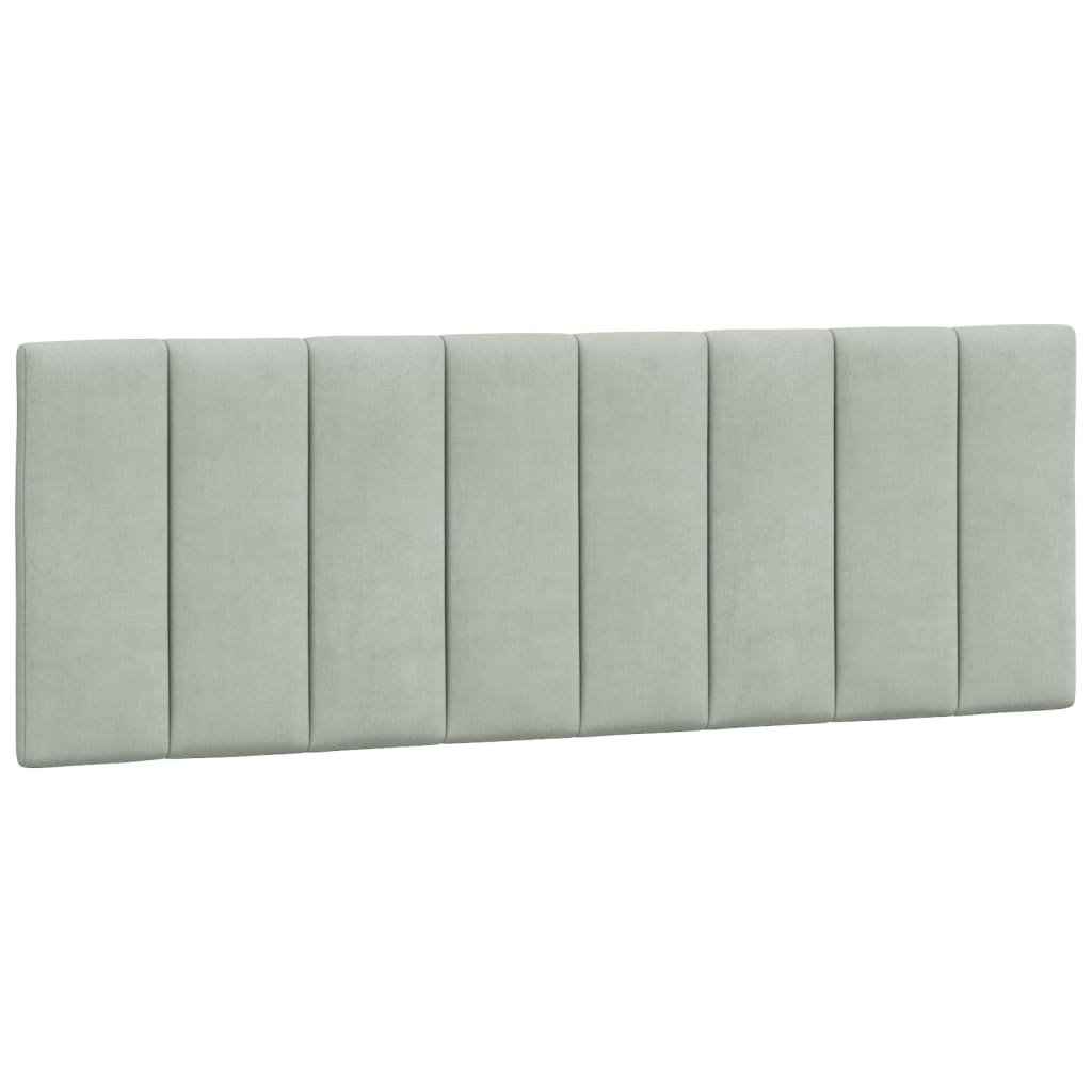 Bed met matras "Hanko" fluweel lichtgrijs 140x200 cm is nu te koop bij PeponiXL, paradijselijk wonen!