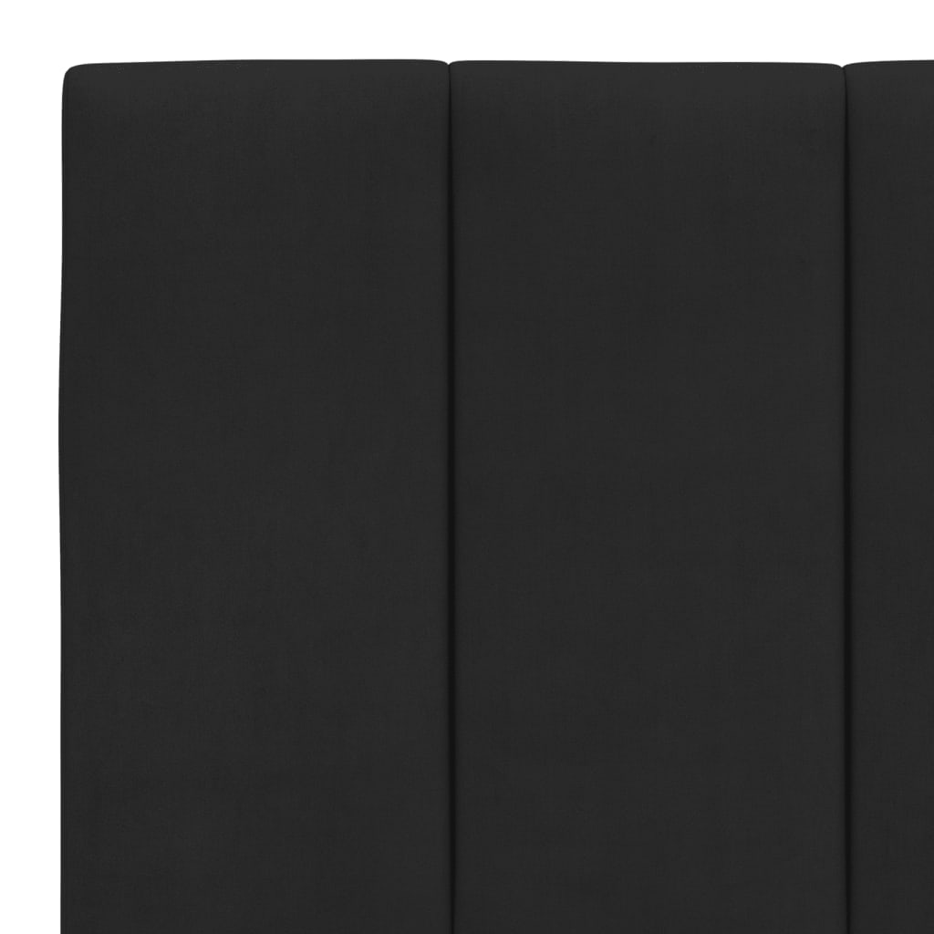 Bed met matras "Hanko" fluweel zwart 160x200 cm is nu te koop bij PeponiXL, paradijselijk wonen!
