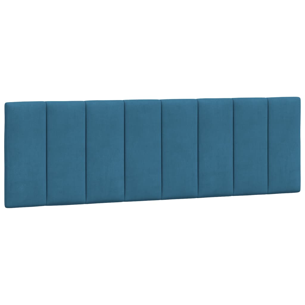 Bed met matras "Hanko" fluweel blauw 160x200 cm is nu te koop bij PeponiXL, paradijselijk wonen!