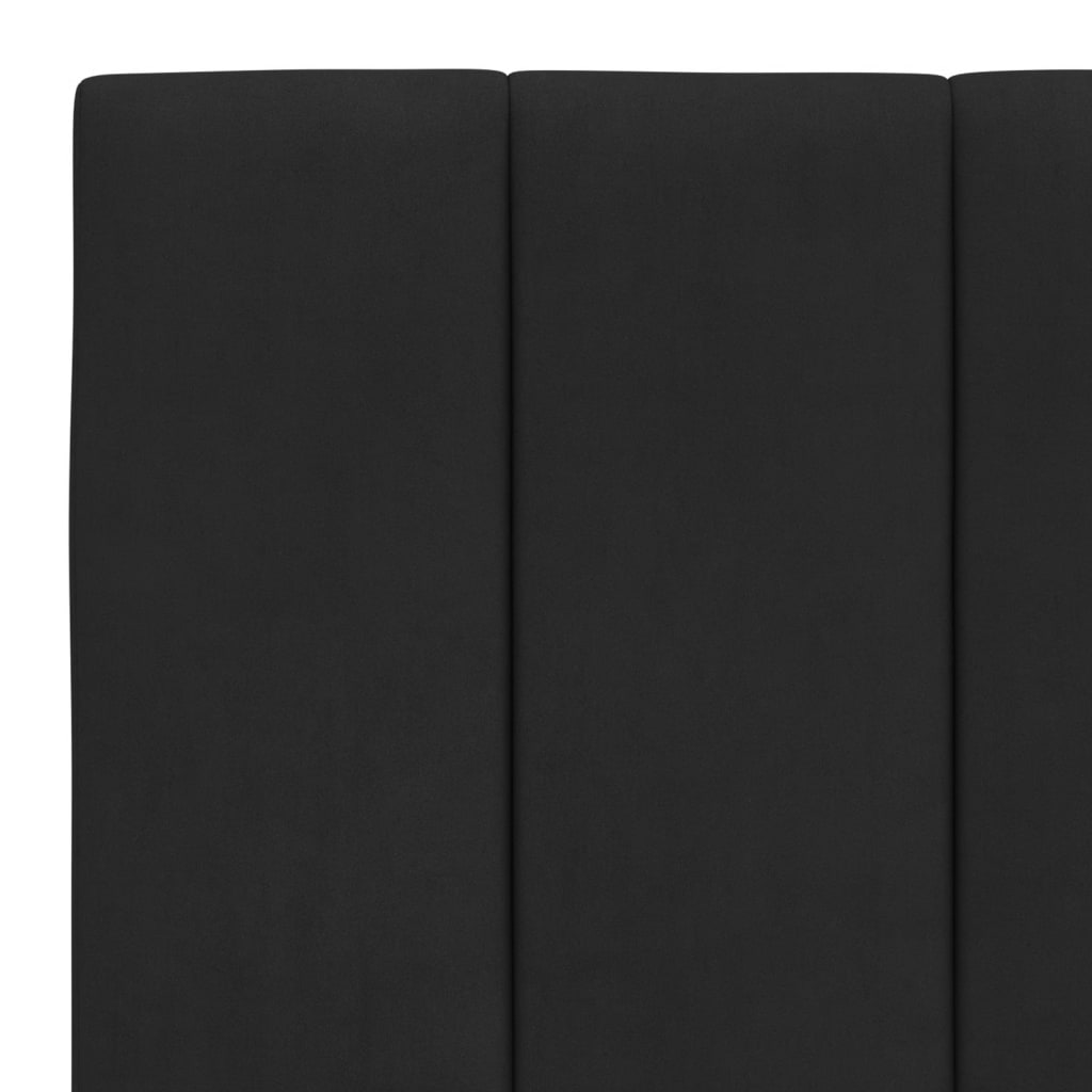 Bed met matras "Hanko" fluweel zwart 180x200 cm is nu te koop bij PeponiXL, paradijselijk wonen!