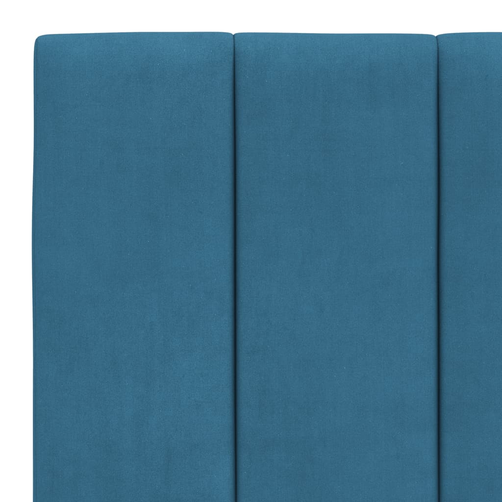 Bed met matras "Hanko" fluweel blauw 180x200 cm is nu te koop bij PeponiXL, paradijselijk wonen!