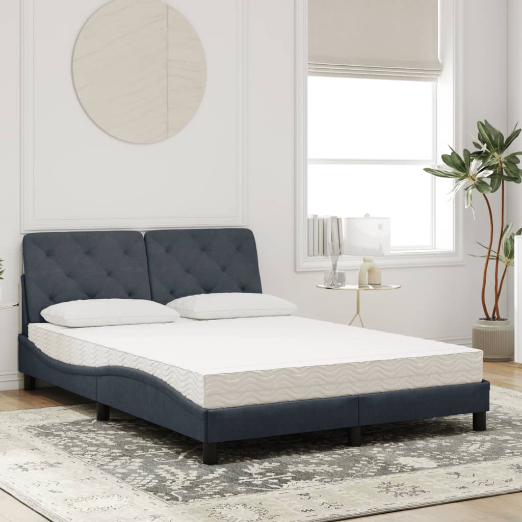 Bed met matras fluweel donkergrijs 140x190 cm is nu te koop bij PeponiXL, paradijselijk wonen!