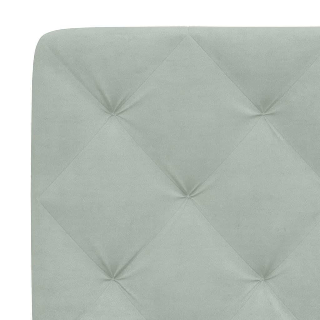 Bed met matras fluweel lichtgrijs 160x200 cm is nu te koop bij PeponiXL, paradijselijk wonen!
