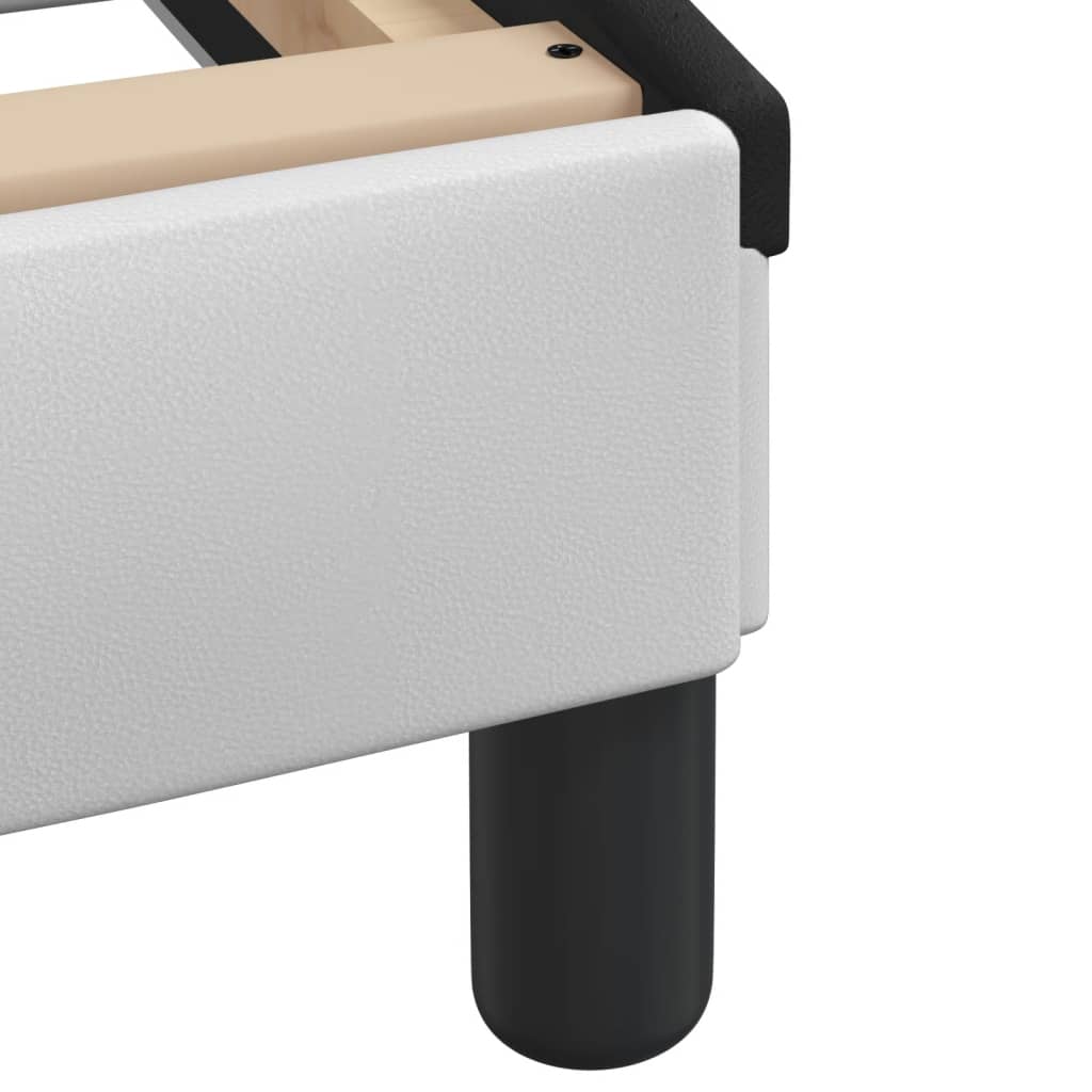 Bed met matras "Hvar" kunstleer wit en zwart 140x190 cm is nu te koop bij PeponiXL, paradijselijk wonen!