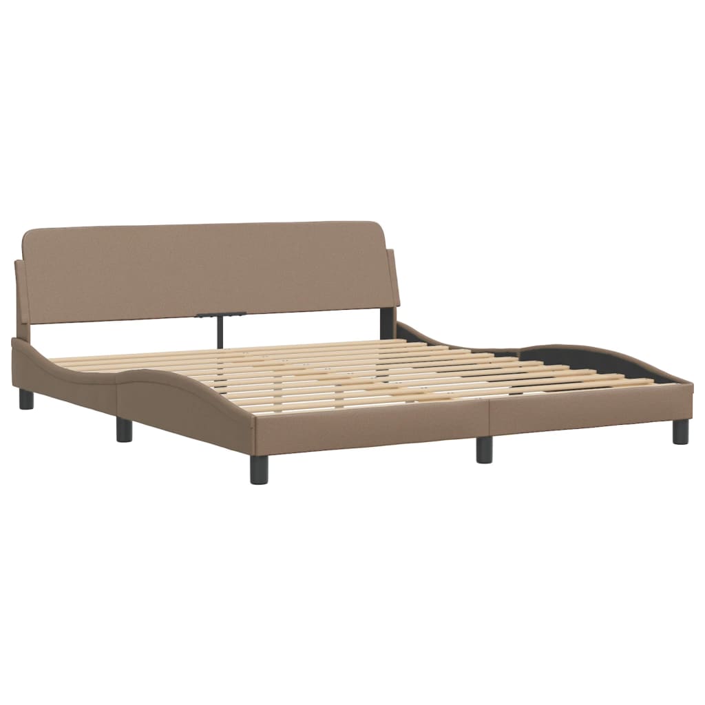 Bed met matras "Hvar" kunstleer cappuccinokleurig 180x200 cm is nu te koop bij PeponiXL, paradijselijk wonen!