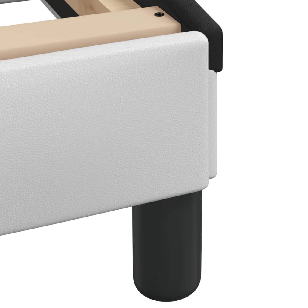 Bed met matras "Hvar" kunstleer wit en zwart 180x200 cm is nu te koop bij PeponiXL, paradijselijk wonen!