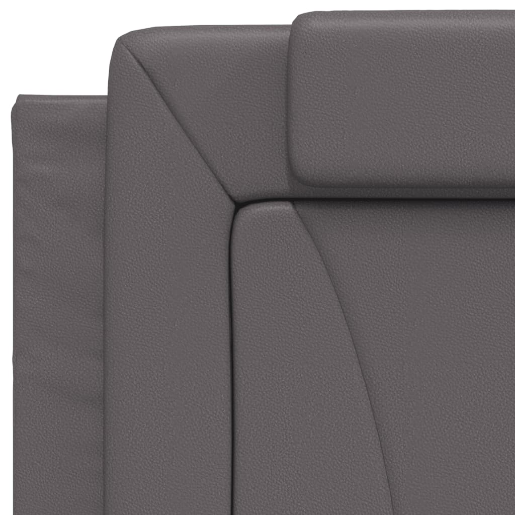 Bed "Viana" met matras kunstleer grijs 80x200 cm is nu te koop bij PeponiXL, paradijselijk wonen!