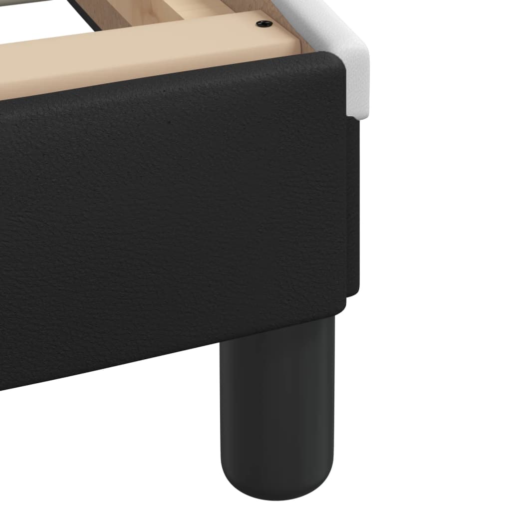 Bed "Viana" met matras kunstleer zwart en wit 80x200 cm is nu te koop bij PeponiXL, paradijselijk wonen!