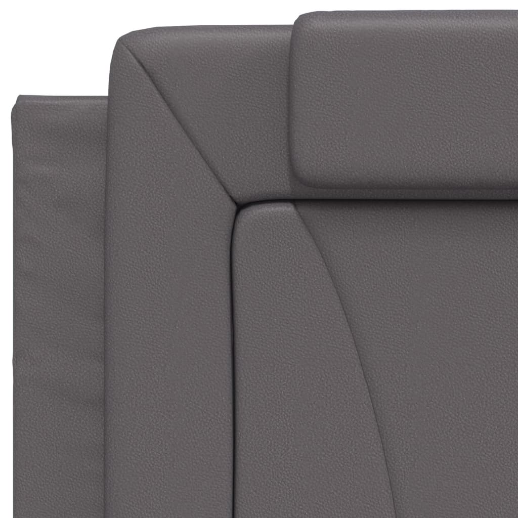 Bed "Viana" met matras kunstleer grijs 90x190 cm is nu te koop bij PeponiXL, paradijselijk wonen!