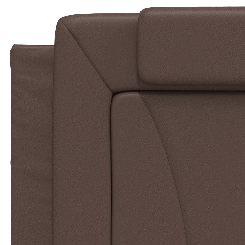 Bed "Viana" met matras kunstleer bruin 100x200 cm is nu te koop bij PeponiXL, paradijselijk wonen!