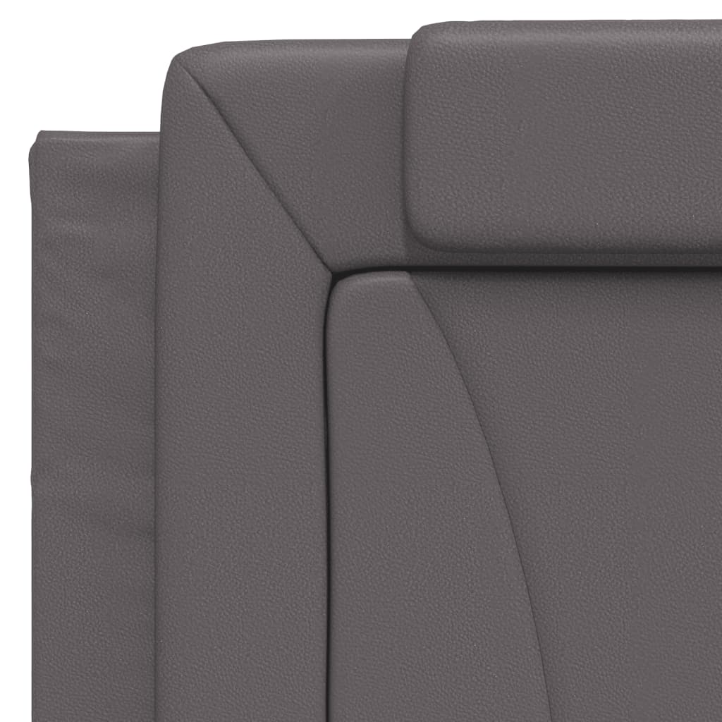 Bed "Viana" met matras kunstleer grijs 100x200 cm is nu te koop bij PeponiXL, paradijselijk wonen!