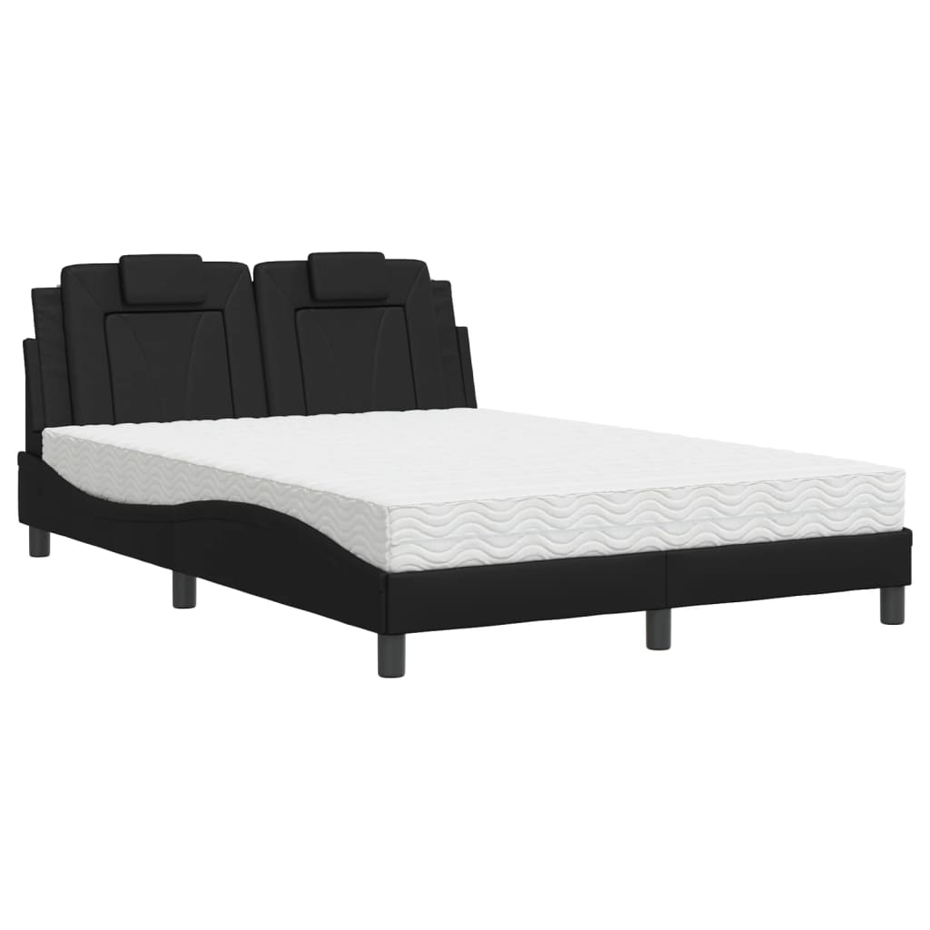 Bed "Viana" met matras kunstleer zwart 120x200 cm is nu te koop bij PeponiXL, paradijselijk wonen!