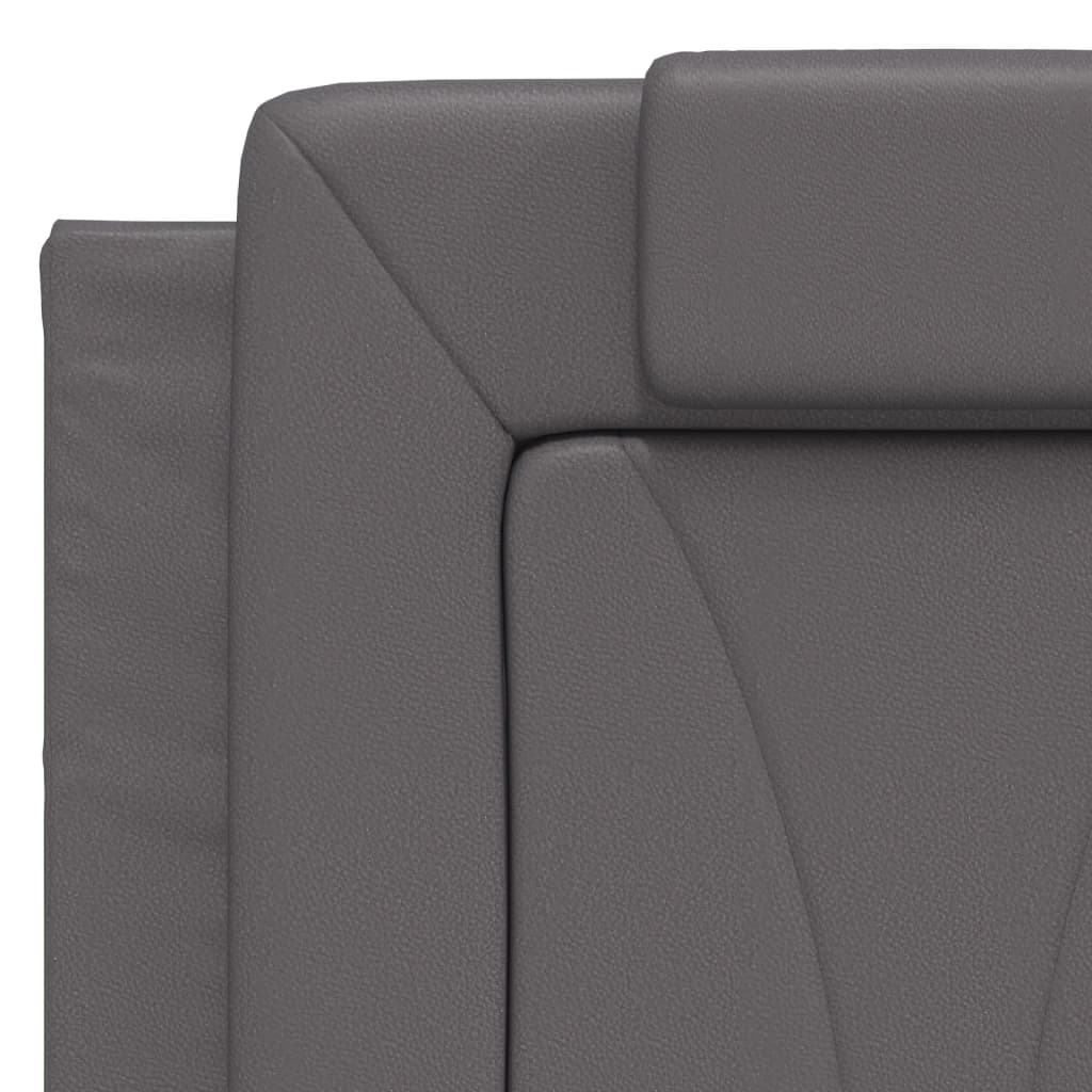 Bed "Viana" met matras kunstleer grijs 120x200 cm is nu te koop bij PeponiXL, paradijselijk wonen!