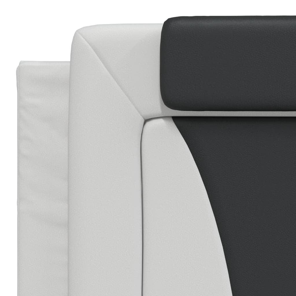 Bed "Viana" met matras kunstleer wit en zwart 180x200 cm is nu te koop bij PeponiXL, paradijselijk wonen!