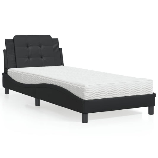 Bedframe zonder matras "Zadar" kunstleer zwart 80x200 cm is nu te koop bij PeponiXL, paradijselijk wonen!