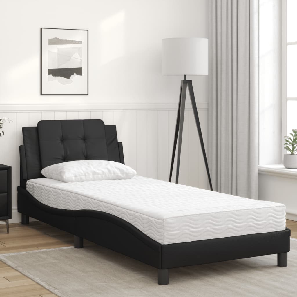Bedframe zonder matras "Zadar" kunstleer zwart 90x200 cm is nu te koop bij PeponiXL, paradijselijk wonen!