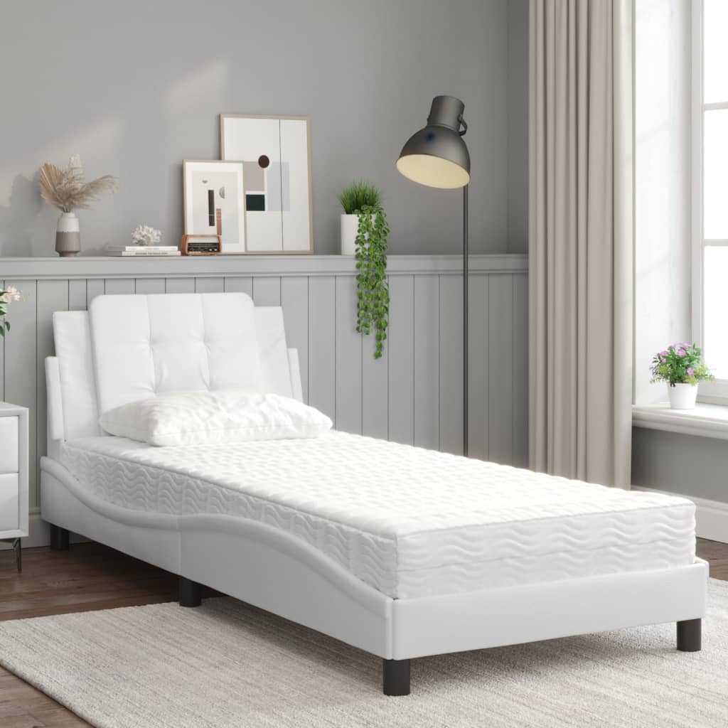Bedframe zonder matras "Zadar" kunstleer wit 90x200 cm is nu te koop bij PeponiXL, paradijselijk wonen!
