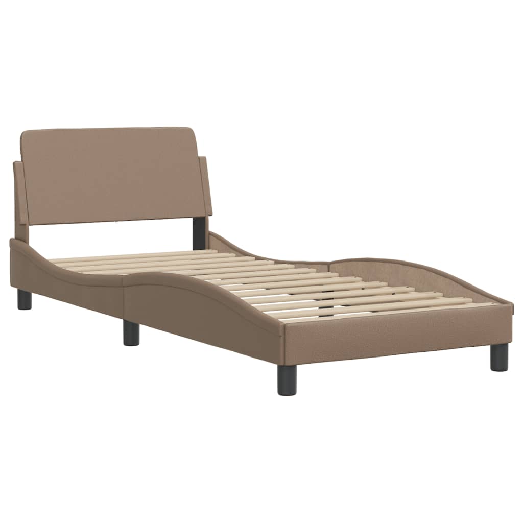 Bedframe zonder matras "Zadar" kunstleer cappuccinokleurig 90x200 cm is nu te koop bij PeponiXL, paradijselijk wonen!