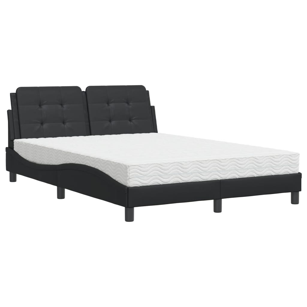 Bedframe zonder matras "Zadar" kunstleer zwart 120x200 cm is nu te koop bij PeponiXL, paradijselijk wonen!