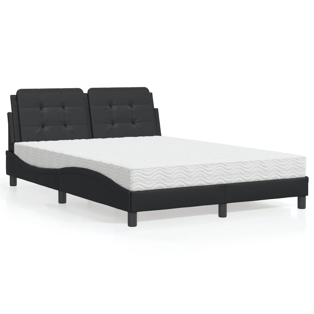 Bedframe zonder matras "Zadar" kunstleer zwart 120x200 cm is nu te koop bij PeponiXL, paradijselijk wonen!