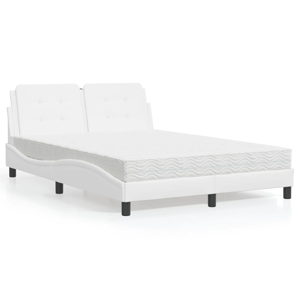 Bedframe zonder matras "Zadar" kunstleer wit 120x200 cm is nu te koop bij PeponiXL, paradijselijk wonen!