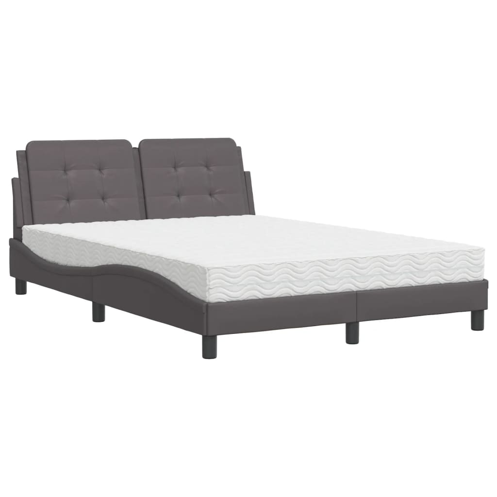 Bedframe zonder matras "Zadar" kunstleer grijs 120x200 cm is nu te koop bij PeponiXL, paradijselijk wonen!