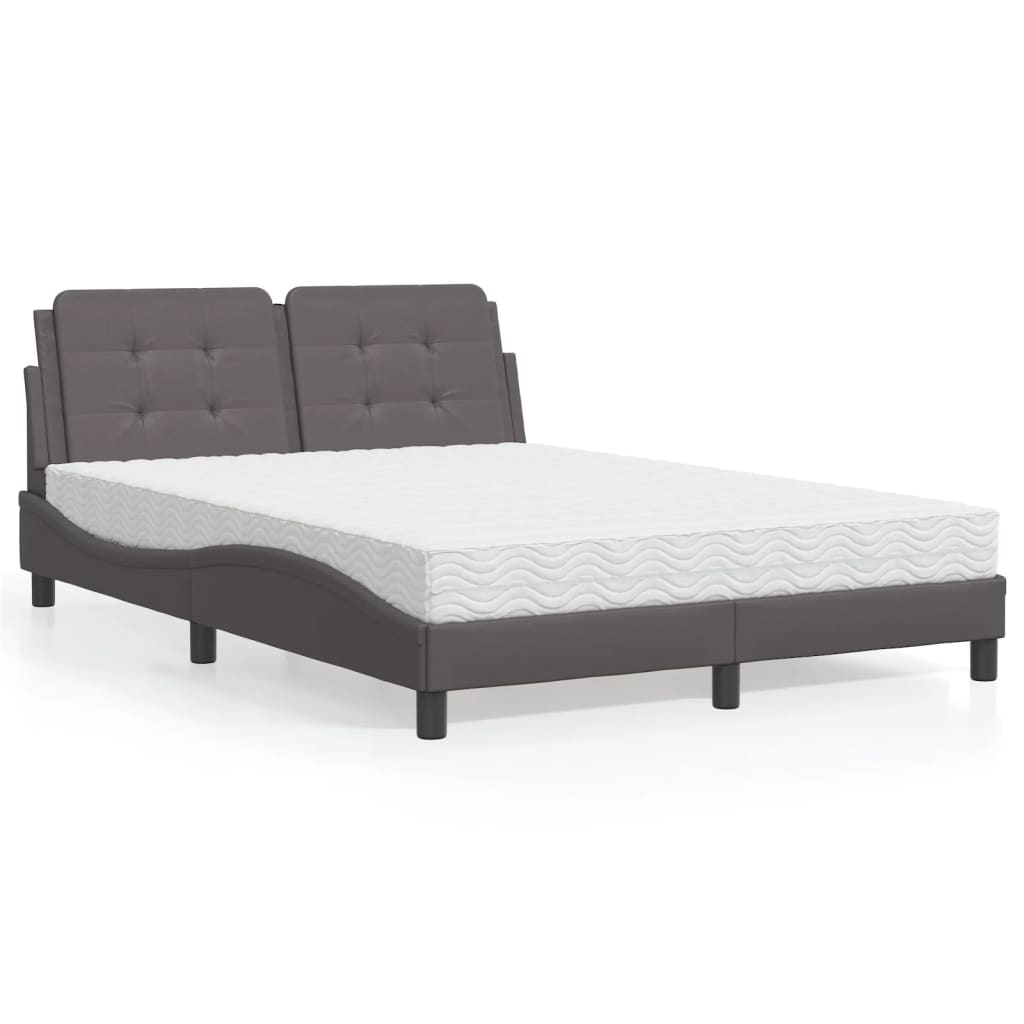 Bedframe zonder matras "Zadar" kunstleer grijs 120x200 cm is nu te koop bij PeponiXL, paradijselijk wonen!