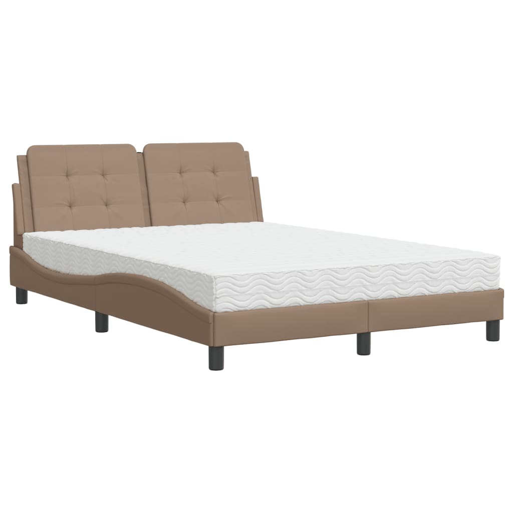 Bedframe zonder matras "Zadar" kunstleer cappuccinokleurig 120x200 cm is nu te koop bij PeponiXL, paradijselijk wonen!
