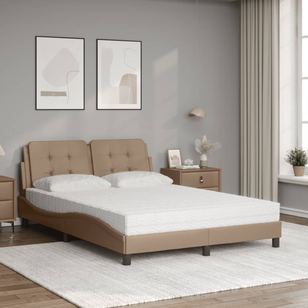 Bedframe zonder matras "Zadar" kunstleer cappuccinokleurig 120x200 cm is nu te koop bij PeponiXL, paradijselijk wonen!