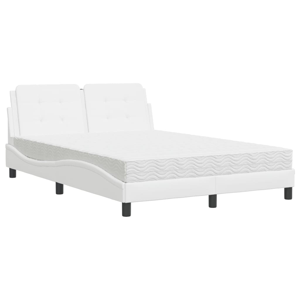Bedframe zonder matras "Zadar" kunstleer wit 140x190 cm is nu te koop bij PeponiXL, paradijselijk wonen!