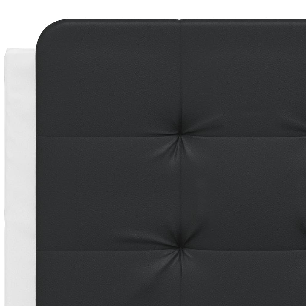 Bedframe zonder matras "Zadar" kunstleer wit en zwart 140x190 cm is nu te koop bij PeponiXL, paradijselijk wonen!