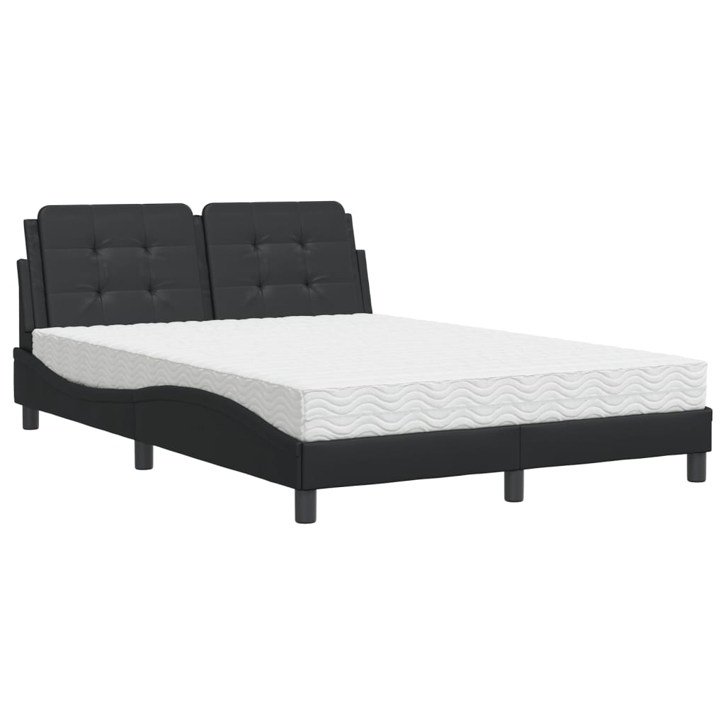 Bedframe zonder matras "Zadar" kunstleer zwart 140x200 cm is nu te koop bij PeponiXL, paradijselijk wonen!