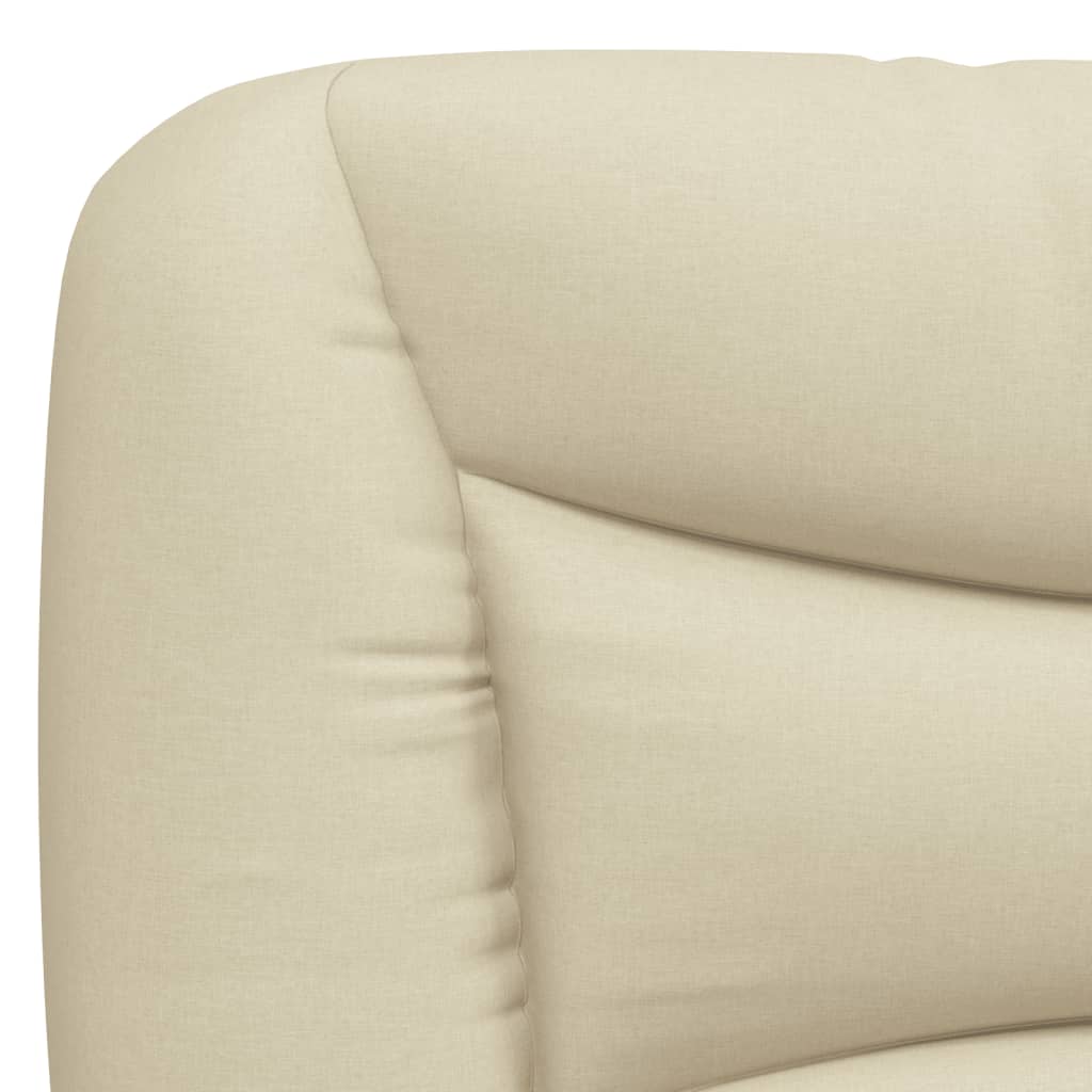 Bedframe met LED zonder matras "Hvar" 100x200 cm stof crème is nu te koop bij PeponiXL, paradijselijk wonen!