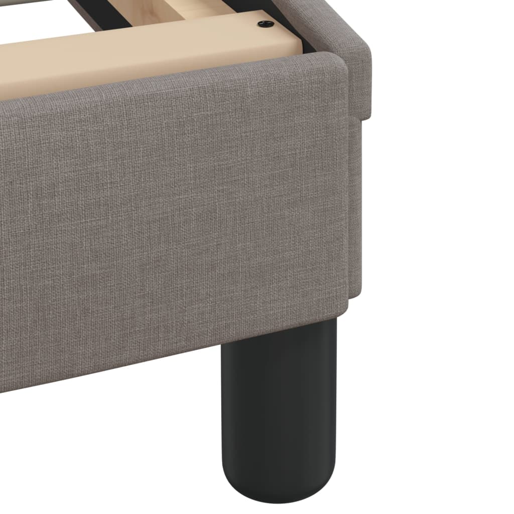 Bedframe met LED zonder matras "Hvar" 140x190 cm stof taupe is nu te koop bij PeponiXL, paradijselijk wonen!
