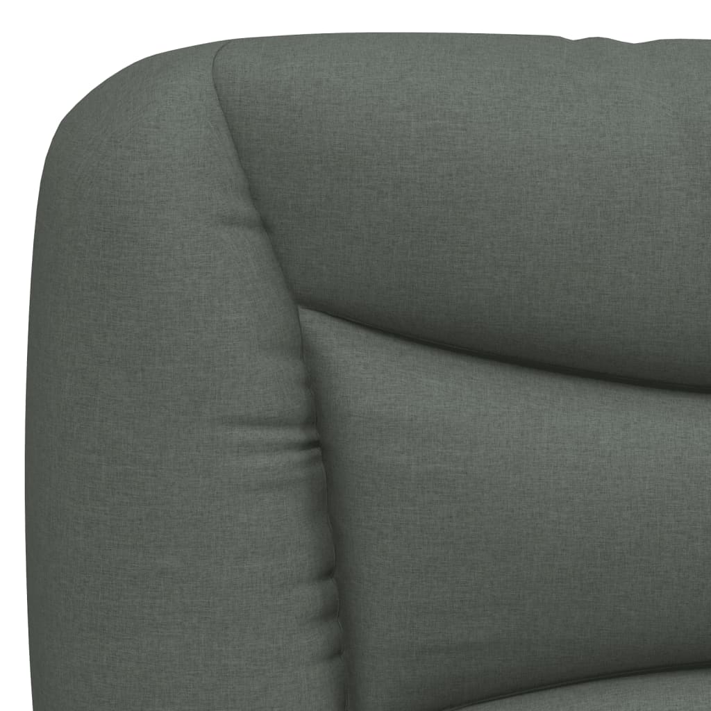 Bedframe met LED zonder matras "Hvar" 140x200 cm stof donkergrijs is nu te koop bij PeponiXL, paradijselijk wonen!