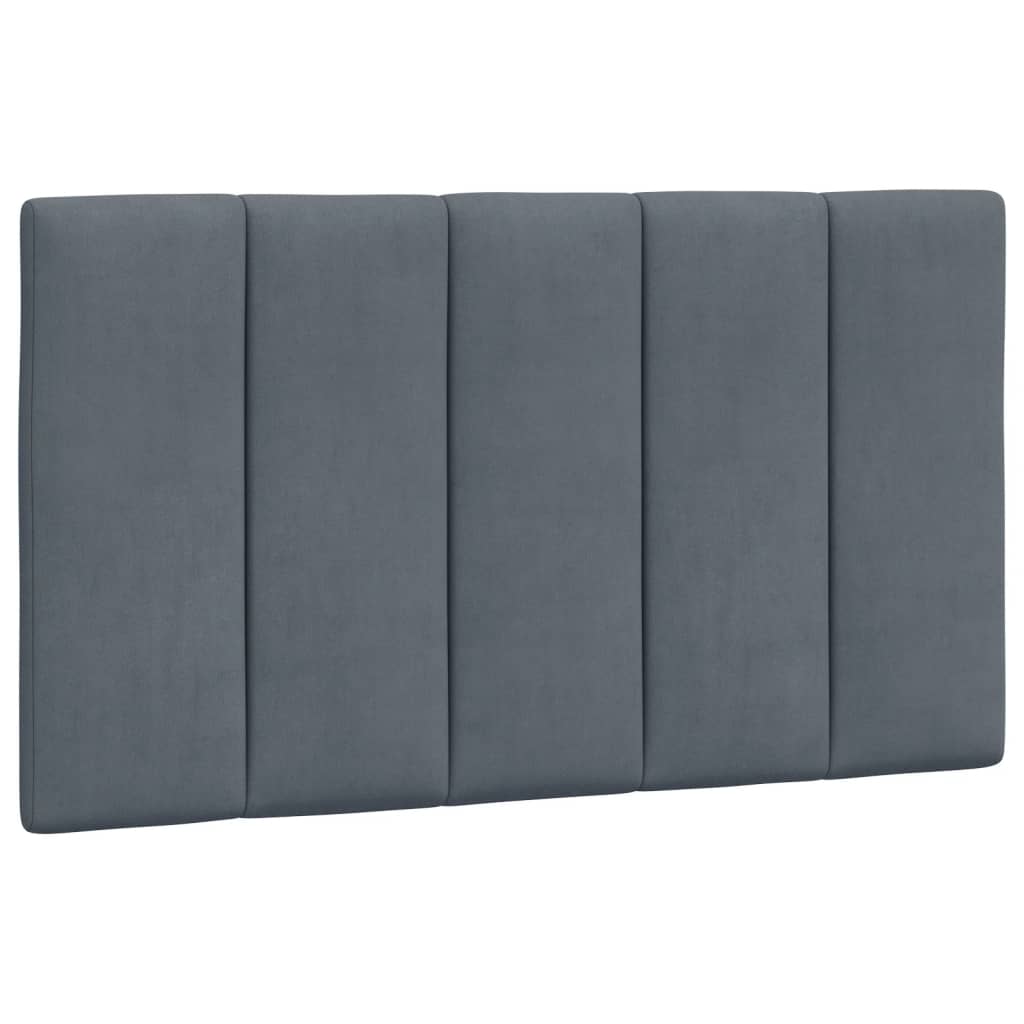 Bedframe met LED zonder matras "Hanko" fluweel donkergrijs 90x200 cm is nu te koop bij PeponiXL, paradijselijk wonen!