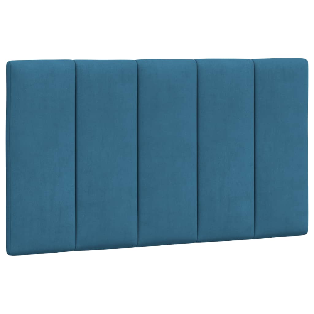 Bedframe met LED zonder matras "Hanko" fluweel blauw 90x200 cm is nu te koop bij PeponiXL, paradijselijk wonen!
